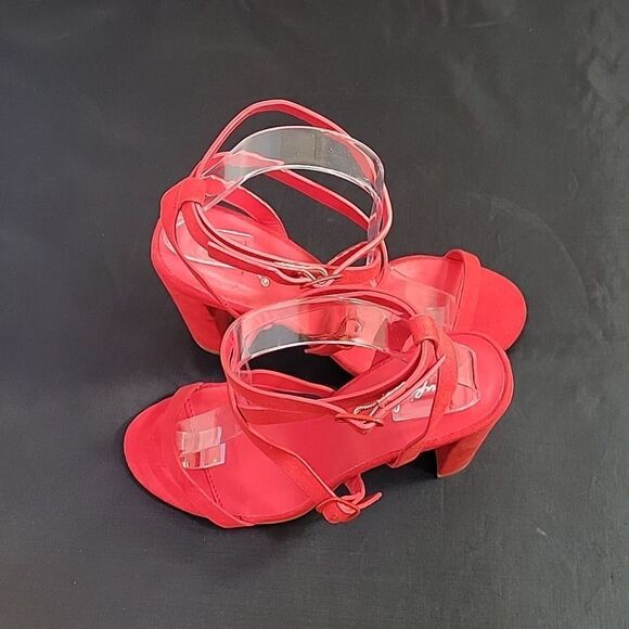 BRAND NEW QUPID POINTED TOE HIGH HEEL ADJUSTABLE BUCKLE ANKLE STRAP SANDAL - Picture 7 of 14